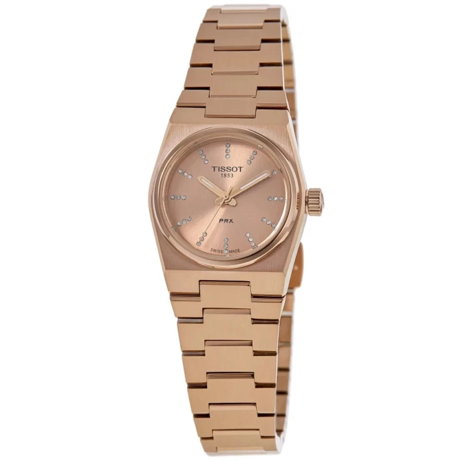 New Tissot PRX Quartz 25mm Pink Diamond Dial Women's Watch T137.010.33.506.00