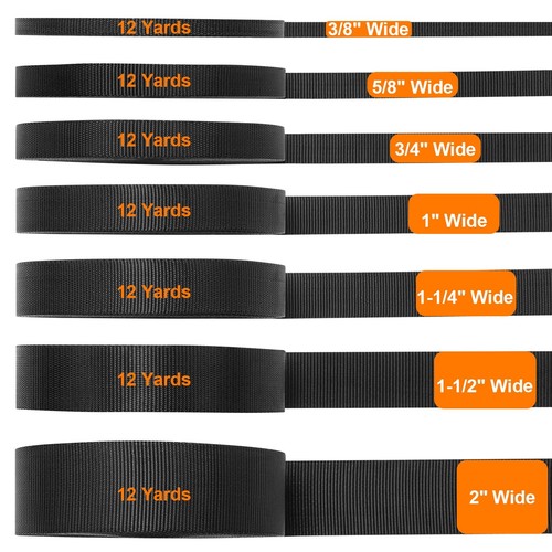 Extra Thick Webbing, Heavy Duty Nylon Straps, Flat Strapping for Outdoor DIY ... - Picture 3 of 7