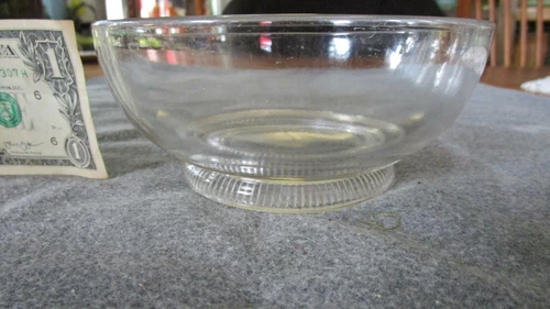 INDIANA TUMBLER & GOBLET/GREENTOWN #137 PLEAT BAND 6" BOWL HTF
