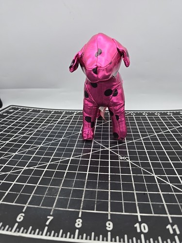 Victoria Secret 7" Pink Dog With Black Polka Dots Stuffed Plush Animal VGC - Picture 2 of 8