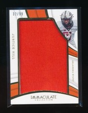 JUSTICE HILL 2019 IMMACULATE COLLECTION COLLEGIATE JUMBO RC JERSEY #/99 *RAVENS*