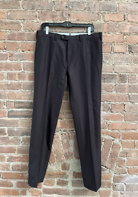 Lanvin Mens Techno Sheen Pants, Sz 34 X 32, Burgundy Italy