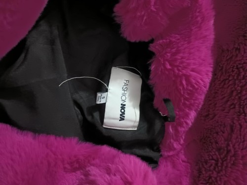 fashion nova pink fur size small(B1953) - Picture 11 of 11