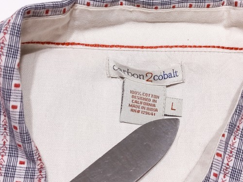 CARBON 2 COBALT Langarm Western Hemd blau rot kariert Große L - Bild 2 von 6