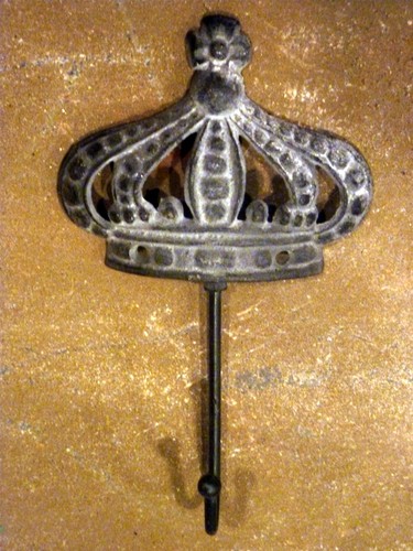 Gusseisen Metall Krone Hut Mantel Bademantel Bad Handtuch Wand Haken Haus Garten Deko - Bild 4 von 5