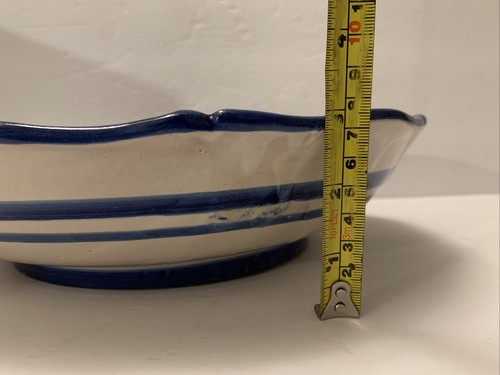 Bitossi Italian Pottery Large Bowl With Bird Dove Handmade Painted Vintage 12.5” - Picture 11 of 12