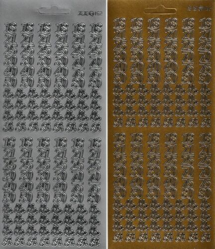 Letter & Number Peel Off Stickers – Gold/Silver – Crafts, Cards, Scrapbooking - Picture 7 of 10