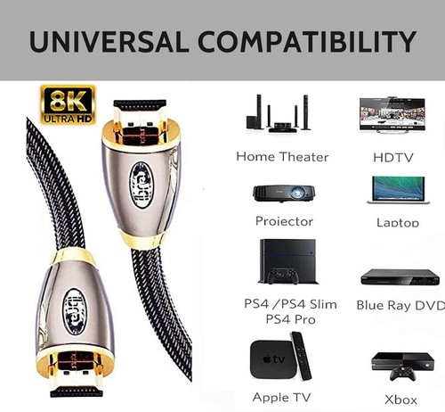 Cable HDMI ROJO 8K IBRA v2.1 alta velocidad 48 Gbps plomo | Admite 8K@60HZ 0.75M-3M - Imagen 9 de 24