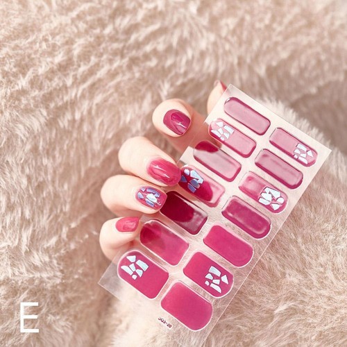 Glitter Gel Nail Wraps Easy SemiCured Polish Strips Full Coverage Sti Prof Y4S6 - Bild 28 von 30