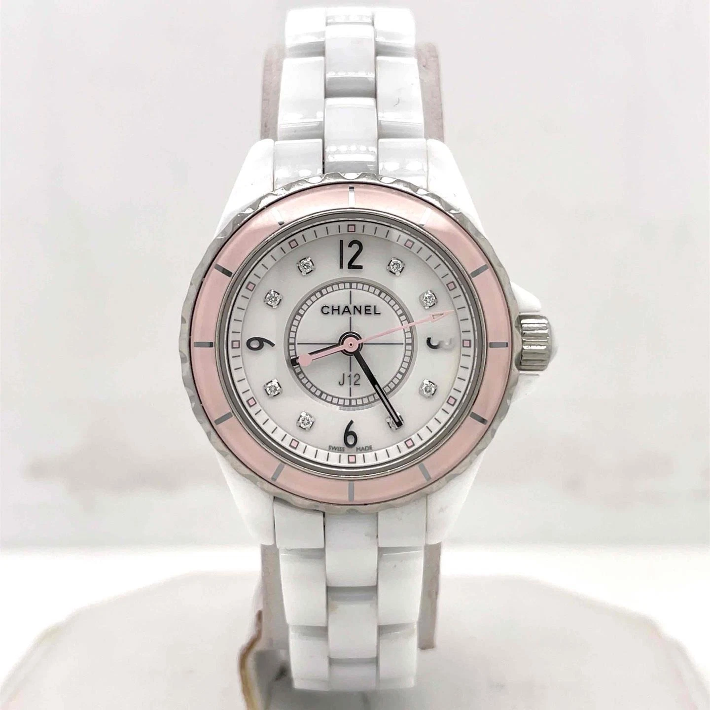 Chanel J12 Edizione Limitata Quarzo 29 mm Quadrante Diamante Ceramica Bianca Donna H4486