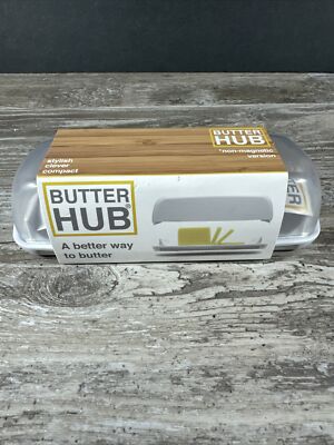 Butter Hub Butter Dish with Lid Butter Keeper for Countertop Easy Scoop No Me...