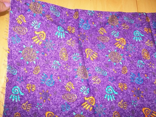 New Fabri Quilt Ancient Messages Purple Cotton Fabric Material 22 1/2" x 42" - Picture 5 of 7