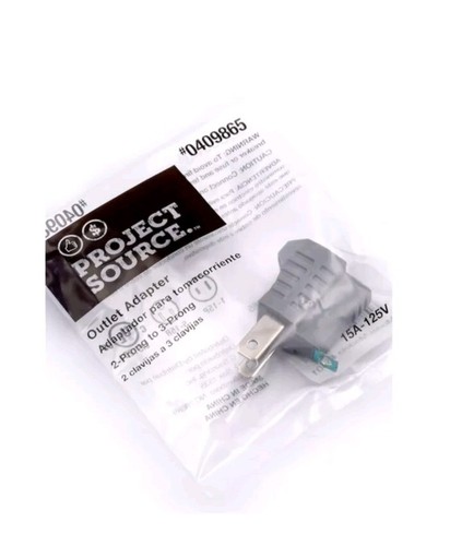 Project Source 15-Amp 2-wire To 3-wire Single To Single Standard Adapters - Picture 3 of 5