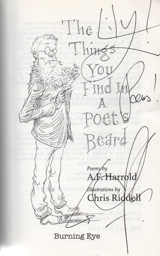 A.F. Harrold SIGNED Things You Find in a Poet's Beard Poems Poetry FIRST EDITION - Picture 2 of 3