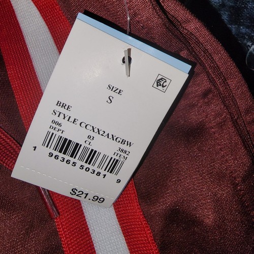 Women's Size S Maroon Coca-Cola Graphic Wide Leg Track Sweat Pants NEW - Picture 4 of 5