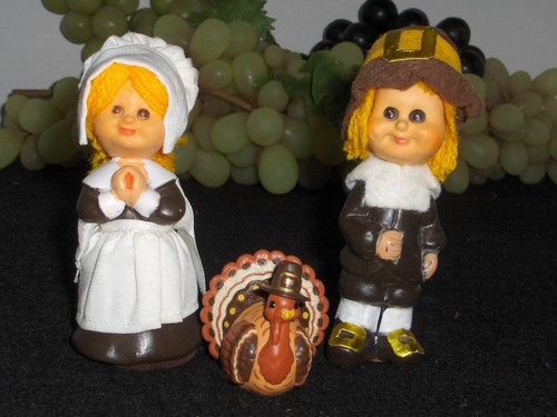 Table Top Thanksgiving Pilgrim's W/Hallmark Turkey - 第 1/10 張圖片