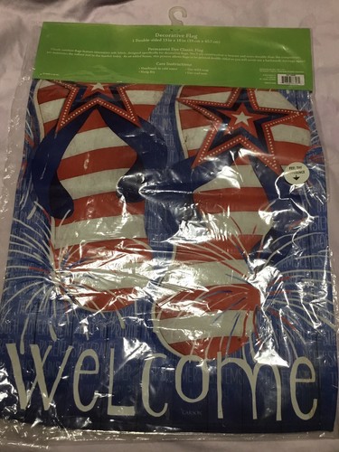 Decorative Garden Flag Nicole Patriotic Summer Flip Flop Flag 13”x18” NEW - Picture 6 of 9