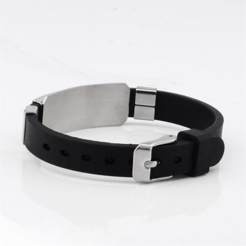 Braccialetto Personalizzato Allarme Medico ID Emergenza Silicone Braccialetto Regolabile - Foto 10 di 23