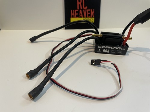 Hobbywing Seaking 90A V3 RTR Brushless ESC RC Boat 6S Capable XT90 Connectors. - Bild 4 von 5