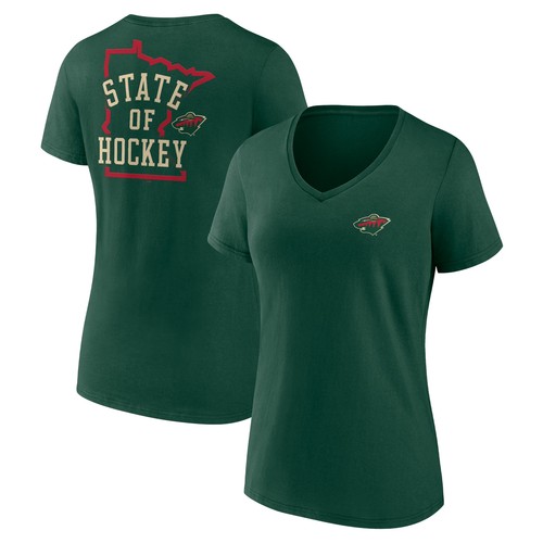 Women's Green Minnesota Wild Territorial V-Neck T-Shirt