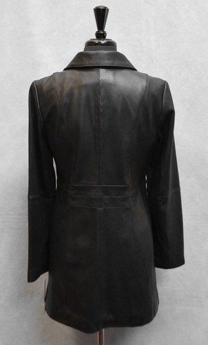 Collar D0 Front Point Anne M Coat Jacket Nwt Klein 723088009078 420 Sort Zip Læder Sz FgY4Fq0