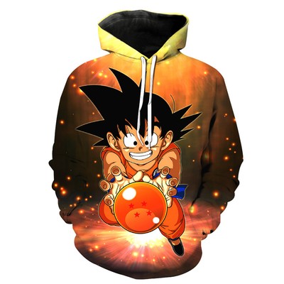 Women Men 3D Sweatshirt Anime Dragon Ball Z Goku kid Print Hoodie Pullover S-5XL