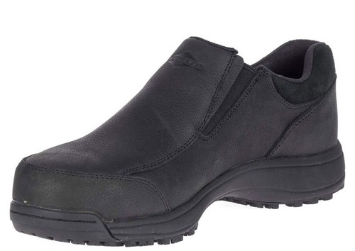 MERRELL Sutton Moc Pro Black Men's 7.5 M Slip Resistant Leather Work Shoe - Picture 5 of 8