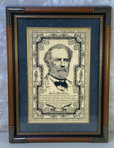 Signed Print of Civil War General Robert E Lee by Larry McLean Framed/Matted - Picture 1 of 11