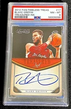 BLAKE GRIFFIN 2012 PSA 8 TIMELESS TREASURES TREASURED INK #D /49 AUTO G693&3159