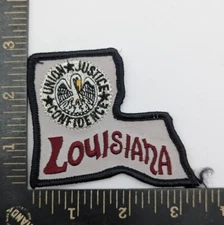 Vintage Obsolete  Louisiana Shape- Union - Justice - Confidence - Patch -