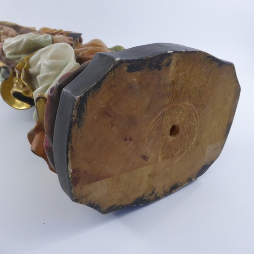 Heiligenfigur Holzfigur Kunsthandwerk Hl. Mutter Anna farbig 60 cm - Bild 21 von 24