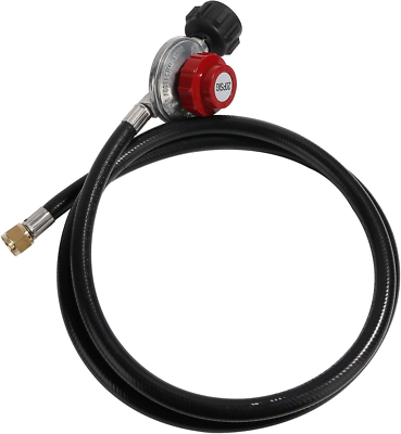 #ad 5ft High Pressure Propane Regulator 0 20 PSI with Hose for LP Gas Grills amp; Heat $19.83