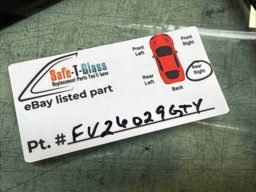Fits 2014-18 Kia Forte Right Rear Passenger Side Vent Glass OEM FV26029GTY - Picture 3 of 6