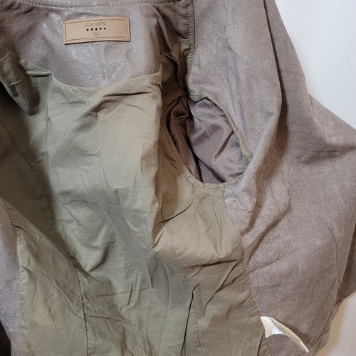 BLANK NYC Damen Motorradjacke mit Drapierung vorne Wildlederimitat Größe XS taupe - Bild 8 von 16
