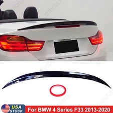 MP Style Glossy Black Rear Trunk Spoiler Wing Lip For BMW F33 F83 M4 Convertible
