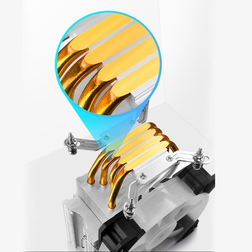 Coolmoon Efficient Cooling CPU Cooler Fan 3pin 4 Heat Pipes Quiet Fan - Afbeelding 3 van 8