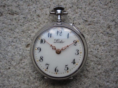 OROLOGIO DA TASCA LIDO REMONTOIR CASSA ARGENTO PICCOLO DA DONNA CIPOLLA  TASCHINO | eBay