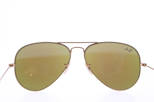 Ray-Ban Sunglasses RB3025 Aviator Flash Gold Frame Blue Flash Lens 58/14 mm - Picture 10 of 10