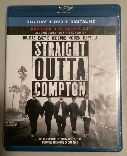 Straight Outta Compton Blu-Ray+DVD+Digital HD Unrated Director’s Cut New Sealed - Picture 1 of 2