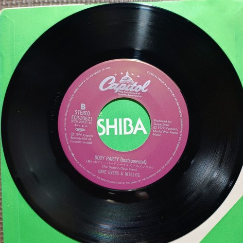 GAYE EVERS & NITELITE-BODY PARTY ECR-20621 JAPAN ORIGINAL ISSUE 7"45 CHEESECAKE - Picture 4 of 4