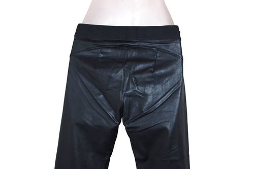 DAVID LERNER Vegan Leather Barlow Leggings In Classic Black Size:M - Picture 7 of 9