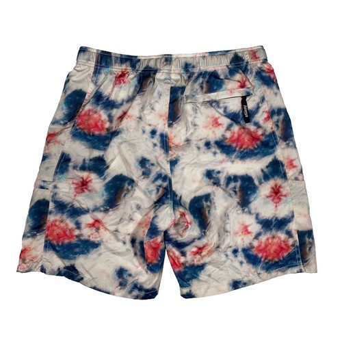 Stussy Belted Tie-Dye Mesh Lined 7.5" inseam Sport / Swim Shorts mens size M - Picture 8 of 11