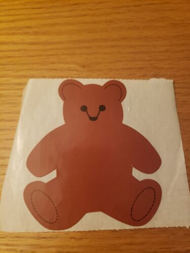 VTG 70s Mrs Grossman's Single Large Teddy Bear Sticker Discontinued Collectible - Picture 2 of 7