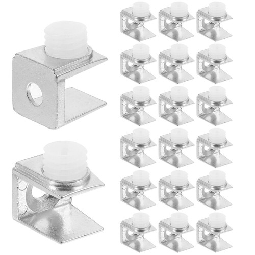 20 Pezzi Porta Clip per Pallet in Vetro Supporto per Scaffale in Vetro Camera da Letto Bagno - Foto 9 di 12