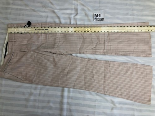 New MARC JACOBS Cotton Newsprint Beige Stripe Women Dress Pant Size 8 NWT$238☕N1 - Picture 8 of 12