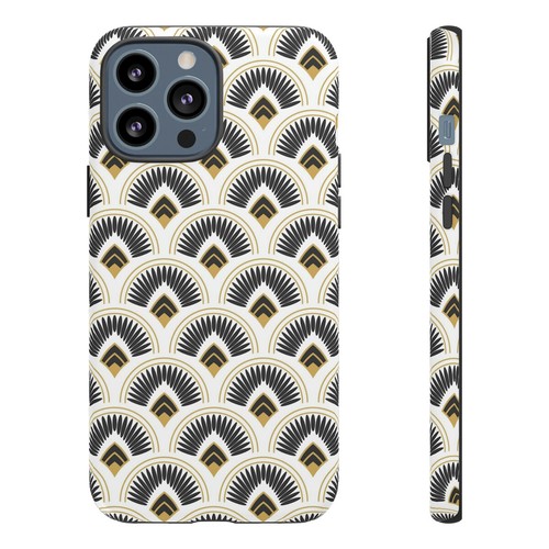 Black Gold Art Deco Phone Case - Pattern Print Design, Matte Finish - Picture 22 of 48