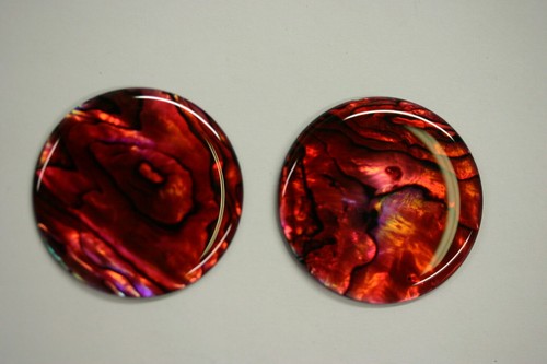 4pcs 4mm Natural Paua Shell Red Calibrated Round Cabochon Gemstones Gems Jewelry - Picture 2 of 2