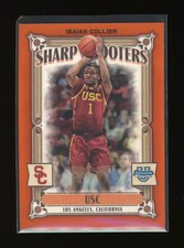 2023 Bowman Chrome University ISAIAH COLLIER Sharp Shooters ORANGE REFRACTOR /25