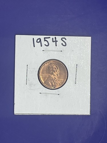 1954 Lincoln Penny Wheat Cent San Francisco Mint - Picture 7 of 12