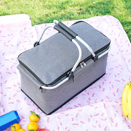 Insulated Cooler Basket Foldable Large Capacity Portable Outdoor Picnic Insul... - Picture 5 of 9